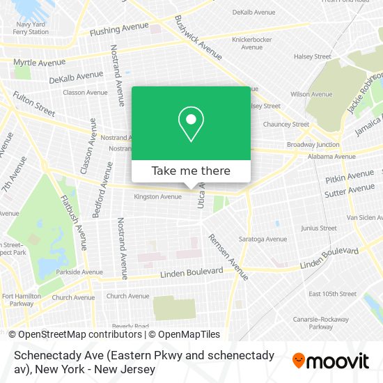 Mapa de Schenectady Ave (Eastern Pkwy and schenectady av)