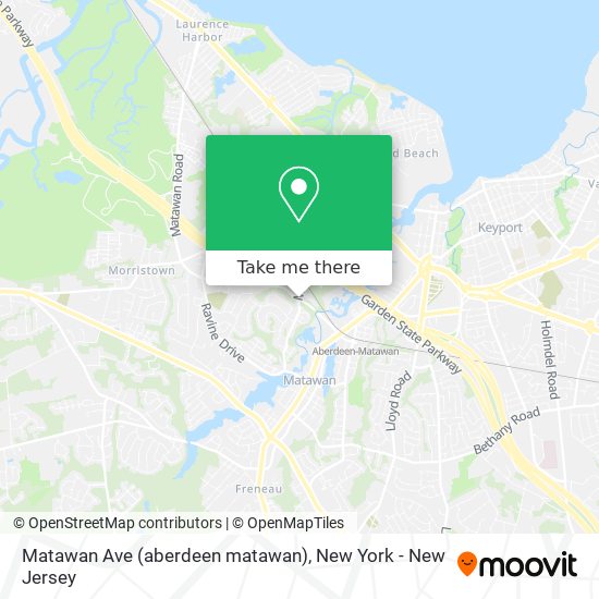 Matawan Ave (aberdeen matawan) map