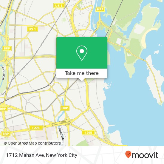 Mapa de 1712 Mahan Ave, Bronx, NY 10461