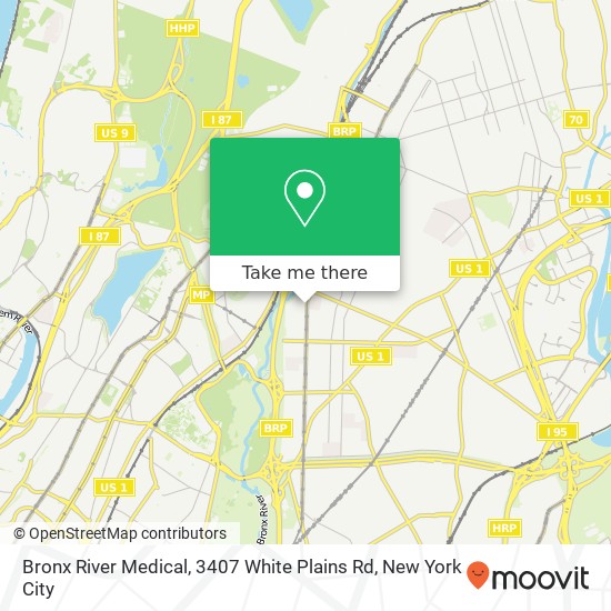 Bronx River Medical, 3407 White Plains Rd map