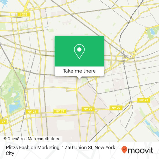 Mapa de Plitzs Fashion Marketing, 1760 Union St