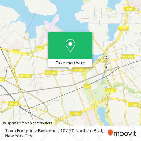 Team Footprintz Basketball, 107-20 Northern Blvd map