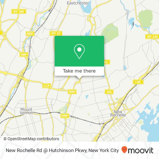 Mapa de New Rochelle Rd @ Hutchinson Pkwy