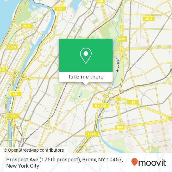 Prospect Ave (175th prospect), Bronx, NY 10457 map