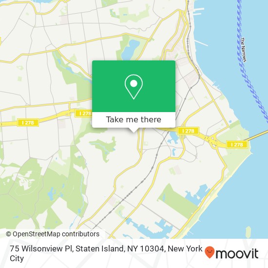 Mapa de 75 Wilsonview Pl, Staten Island, NY 10304