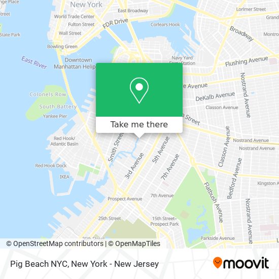 Pig Beach NYC map