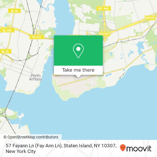Mapa de 57 Fayann Ln (Fay Ann Ln), Staten Island, NY 10307