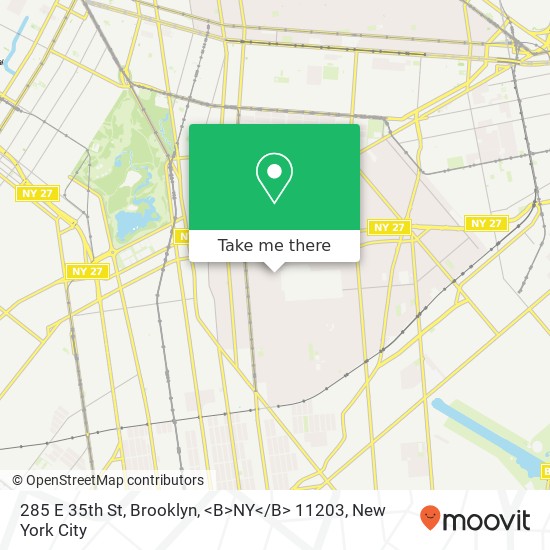 285 E 35th St, Brooklyn, <B>NY< / B> 11203 map