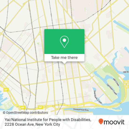 Mapa de Yai / National Institute for People with Disabilities, 2228 Ocean Ave