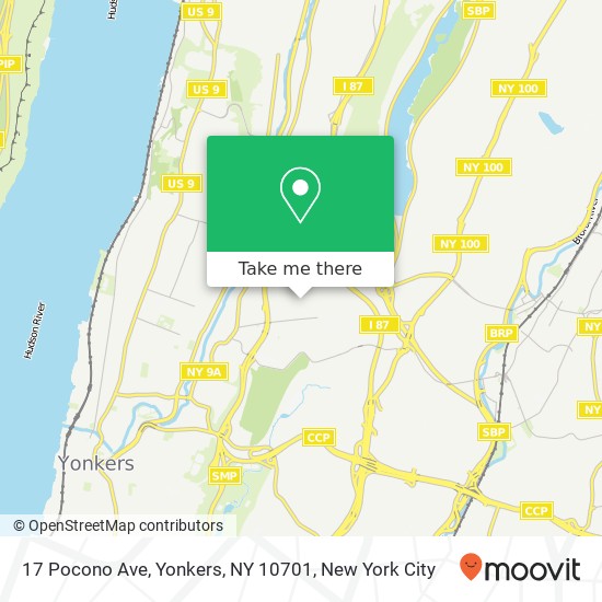 17 Pocono Ave, Yonkers, NY 10701 map