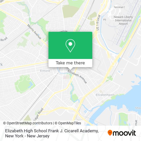 Elizabeth High School Frank J. Cicarell Academy map