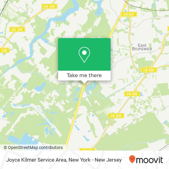 Joyce Kilmer Service Area map