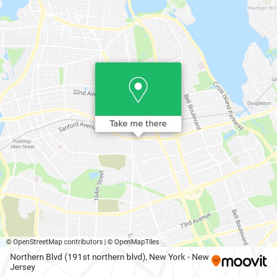 Northern Blvd (191st northern blvd) map