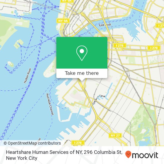 Heartshare Human Services of NY, 296 Columbia St map
