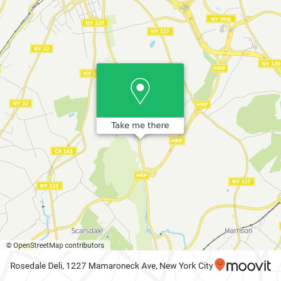 Mapa de Rosedale Deli, 1227 Mamaroneck Ave