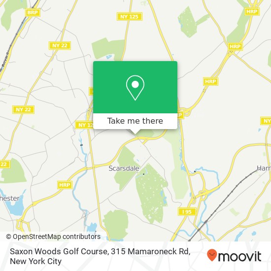 Mapa de Saxon Woods Golf Course, 315 Mamaroneck Rd
