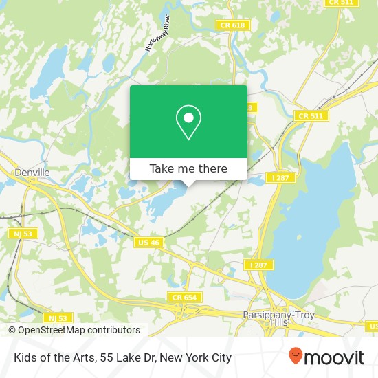 Mapa de Kids of the Arts, 55 Lake Dr
