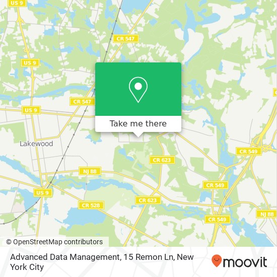 Mapa de Advanced Data Management, 15 Remon Ln