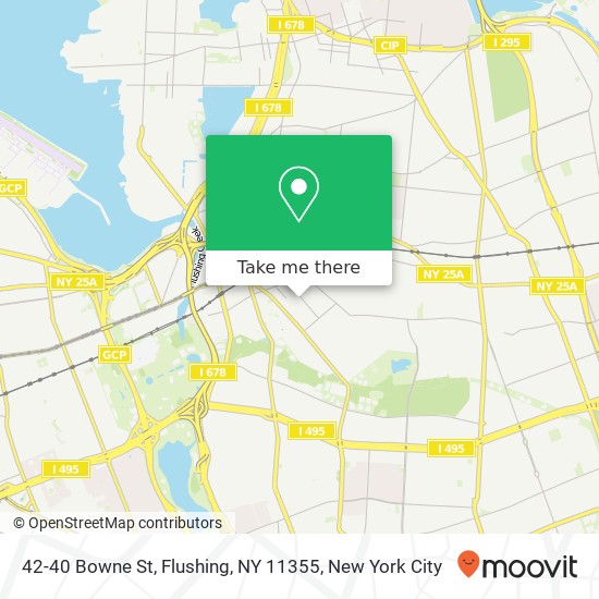 Mapa de 42-40 Bowne St, Flushing, NY 11355