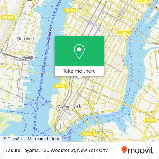 Mapa de Atsuro Tayama, 120 Wooster St