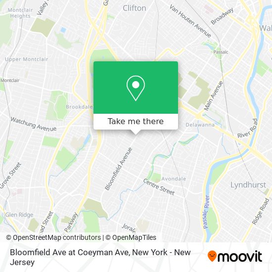 Mapa de Bloomfield Ave at Coeyman Ave