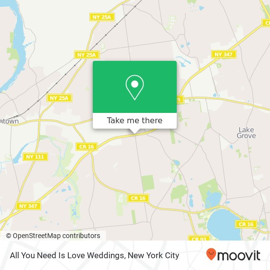 All You Need Is Love Weddings map