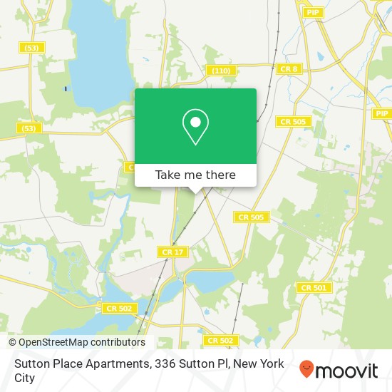 Mapa de Sutton Place Apartments, 336 Sutton Pl