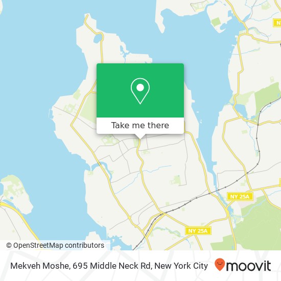 Mapa de Mekveh Moshe, 695 Middle Neck Rd