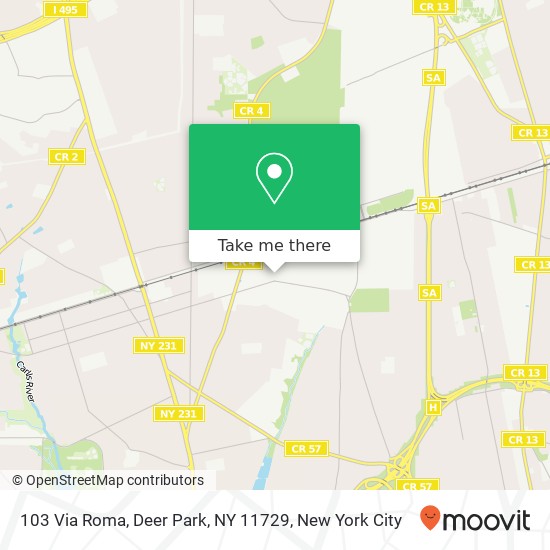 Mapa de 103 Via Roma, Deer Park, NY 11729