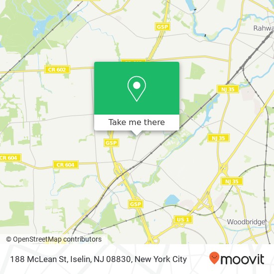 188 McLean St, Iselin, NJ 08830 map