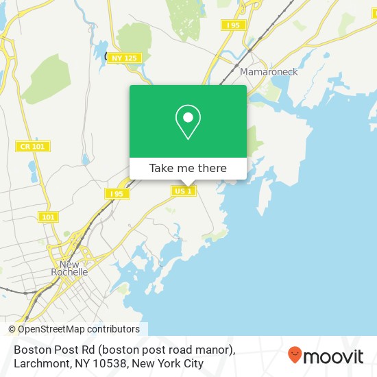 Mapa de Boston Post Rd (boston post road manor), Larchmont, NY 10538