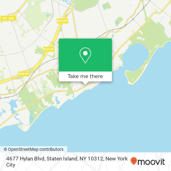 Mapa de 4677 Hylan Blvd, Staten Island, NY 10312