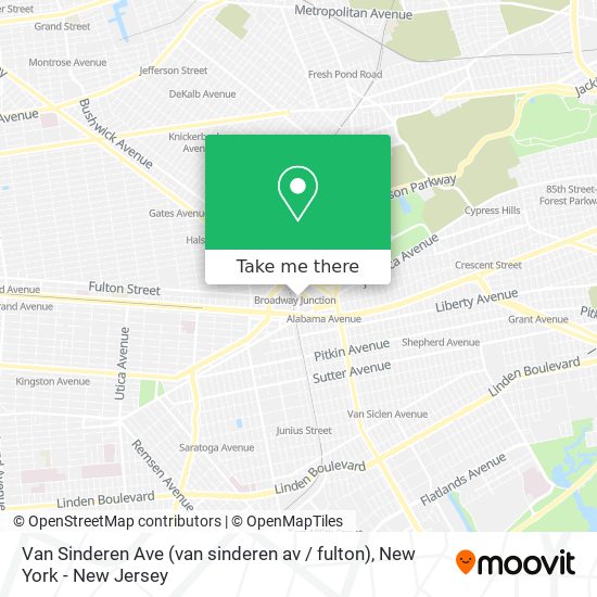 Van Sinderen Ave (van sinderen av / fulton) map