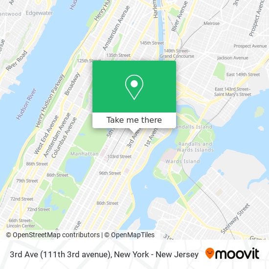 Mapa de 3rd Ave (111th 3rd avenue)