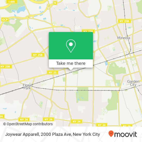 Joywear Apparell, 2000 Plaza Ave map