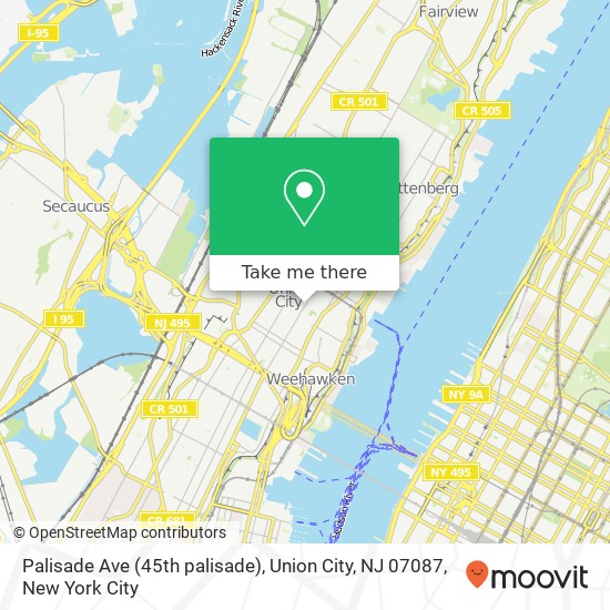 Palisade Ave (45th palisade), Union City, NJ 07087 map