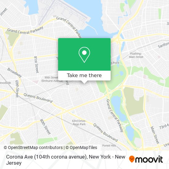 Mapa de Corona Ave (104th corona avenue)
