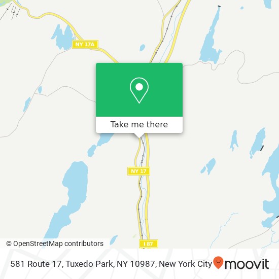 Mapa de 581 Route 17, Tuxedo Park, NY 10987
