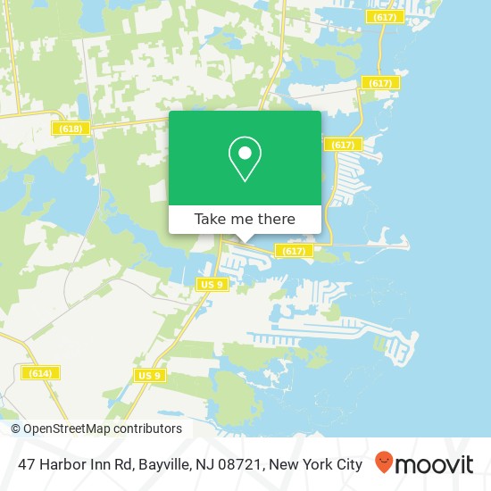 Mapa de 47 Harbor Inn Rd, Bayville, NJ 08721