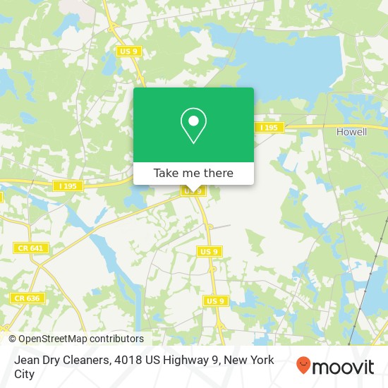Mapa de Jean Dry Cleaners, 4018 US Highway 9