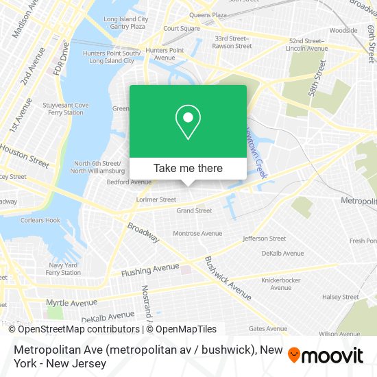 Metropolitan Ave (metropolitan av / bushwick) map