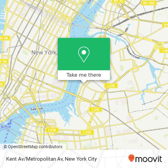 Kent Av/Metropolitan Av map