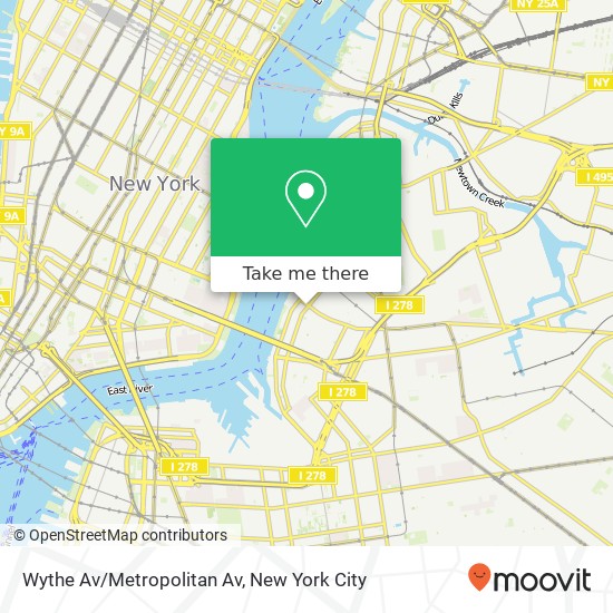 Mapa de Wythe Av/Metropolitan Av