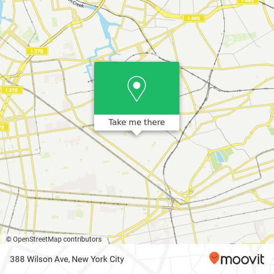Mapa de 388 Wilson Ave, Brooklyn, NY 11221
