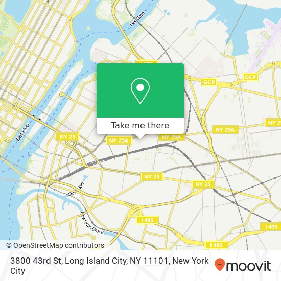 Mapa de 3800 43rd St, Long Island City, NY 11101