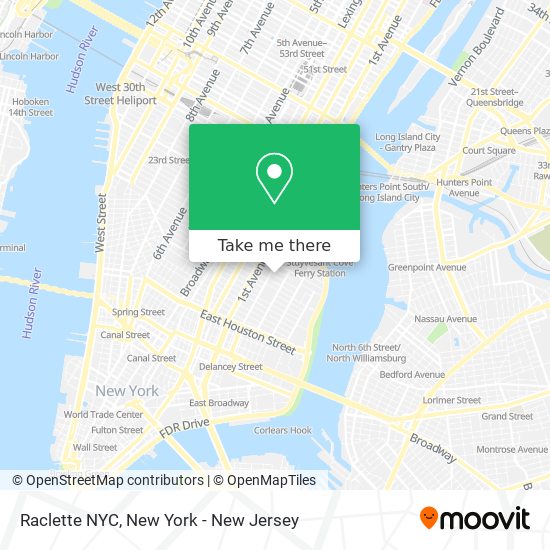 Raclette NYC map