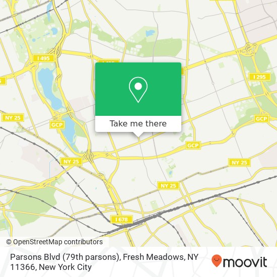Mapa de Parsons Blvd (79th parsons), Fresh Meadows, NY 11366