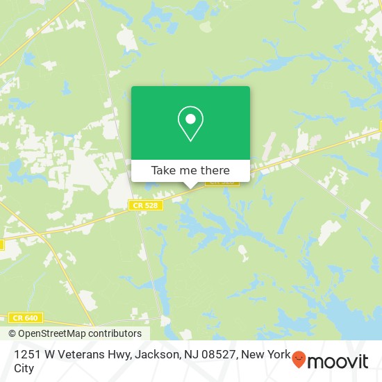 Mapa de 1251 W Veterans Hwy, Jackson, NJ 08527