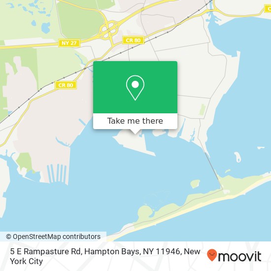 5 E Rampasture Rd, Hampton Bays, NY 11946 map