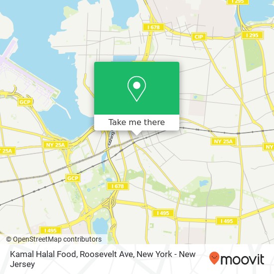 Kamal Halal Food, Roosevelt Ave map